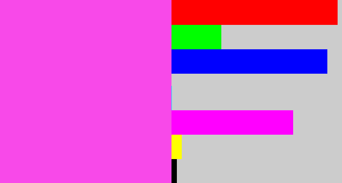Hex color #f849e9 - light magenta