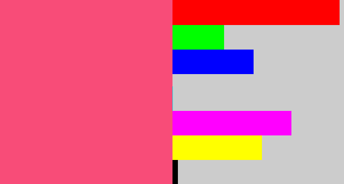 Hex color #f84c78 - warm pink