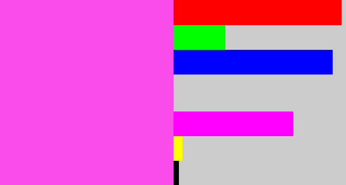 Hex color #f84deb - light magenta