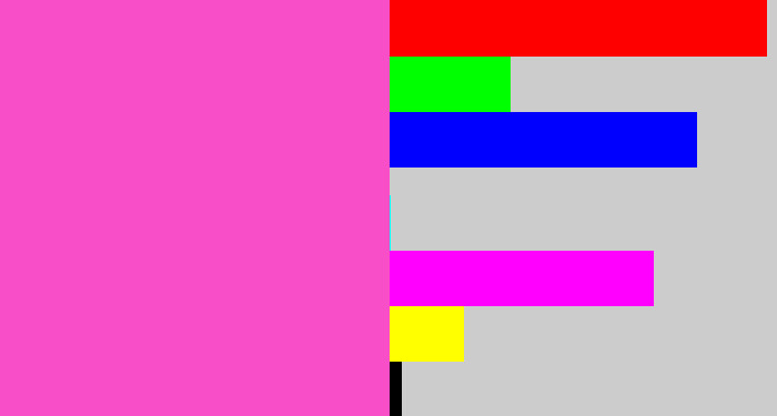 Hex color #f84fc9 - purpleish pink