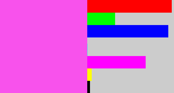 Hex color #f852ec - light magenta