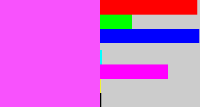 Hex color #f852fd - violet pink