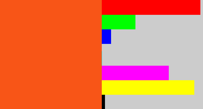 Hex color #f85517 - reddish orange