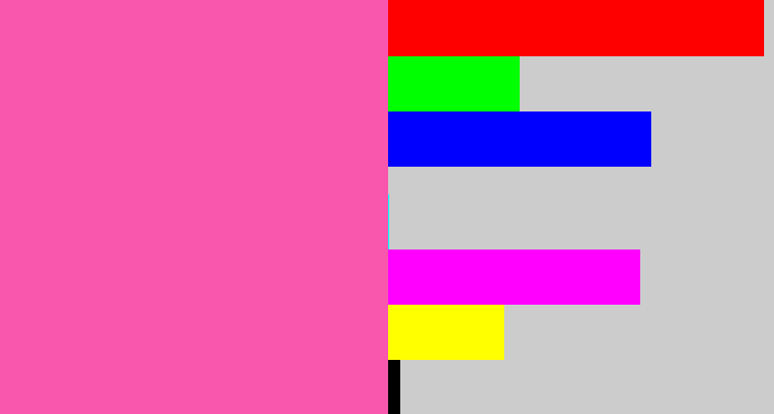 Hex color #f857ad - bubble gum pink