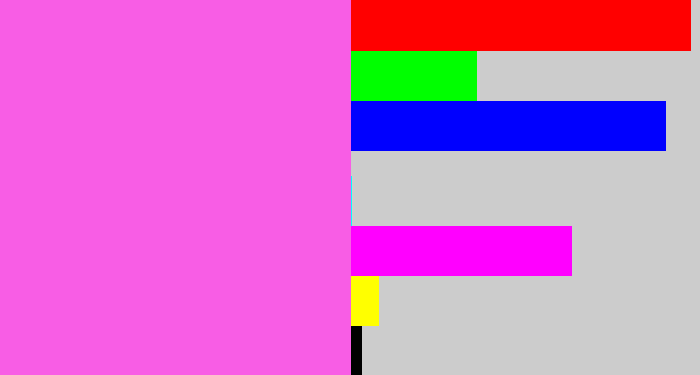 Hex color #f85de5 - candy pink