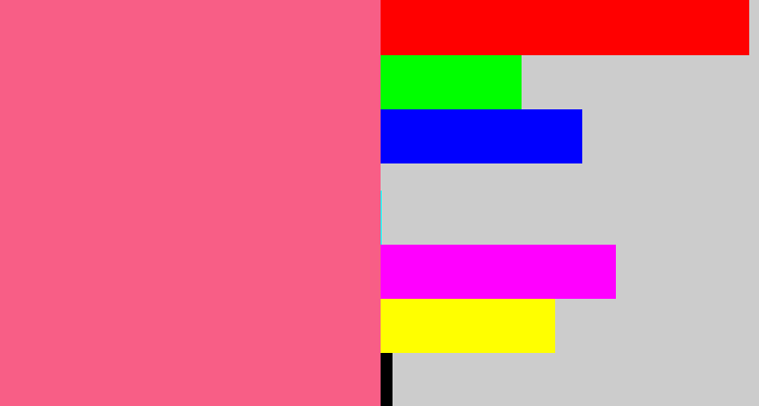 Hex color #f85e86 - warm pink