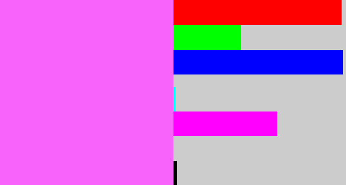 Hex color #f864fb - violet pink