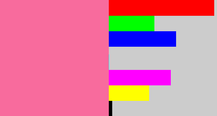 Hex color #f86b9d - medium pink