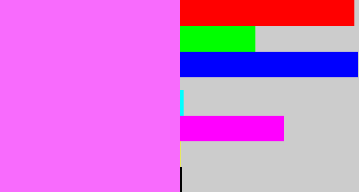 Hex color #f86bfd - violet pink
