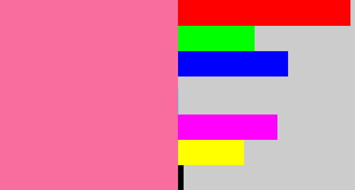 Hex color #f86d9d - medium pink