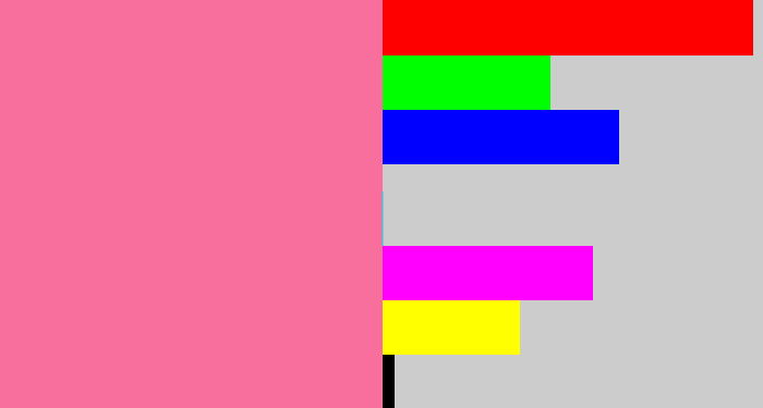Hex color #f86f9e - medium pink