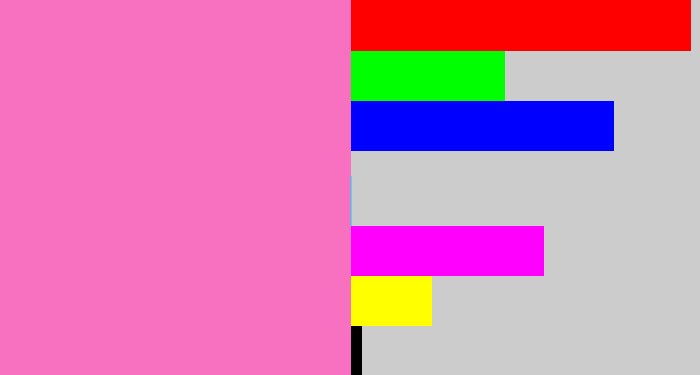 Hex color #f870c0 - bubblegum