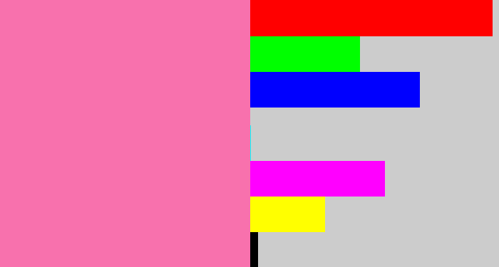 Hex color #f871ad - bubble gum pink
