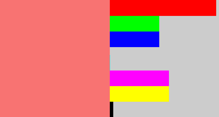 Hex color #f87372 - salmon
