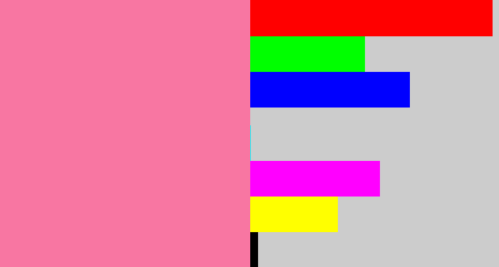 Hex color #f876a2 - carnation pink