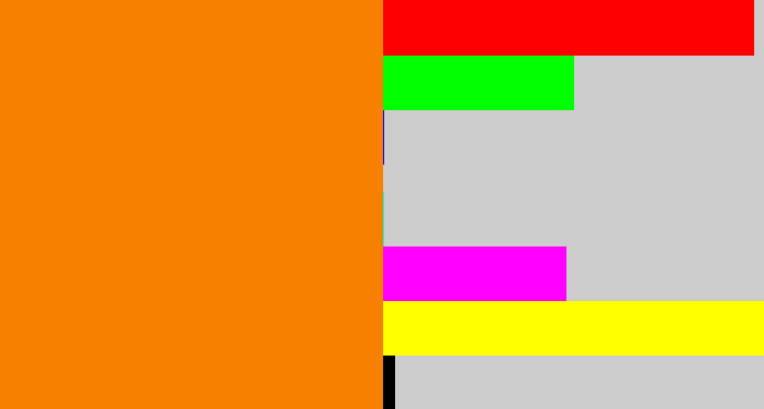 Hex color #f88001 - pumpkin orange