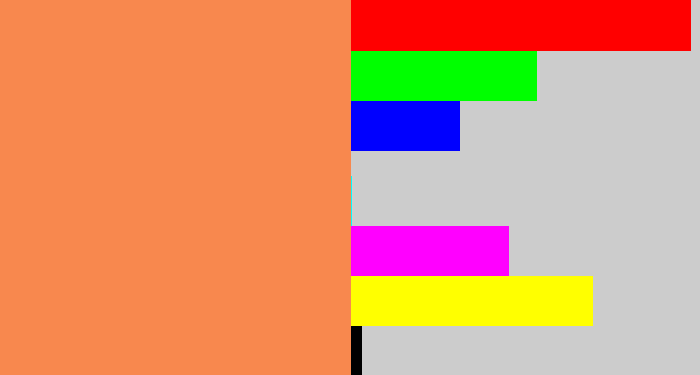 Hex color #f8884e - orangish