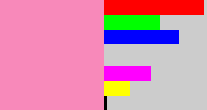 Hex color #f889ba - pink