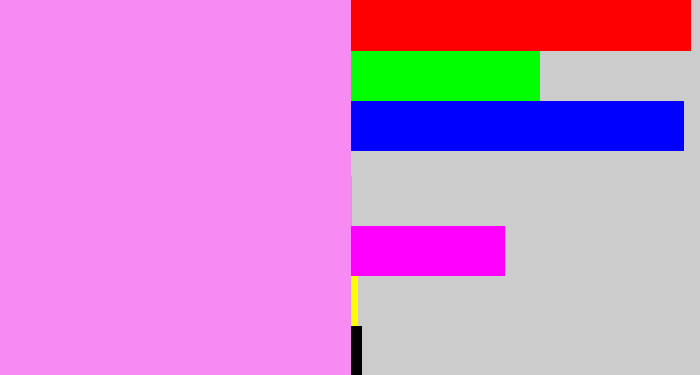 Hex color #f88af3 - purply pink