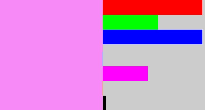 Hex color #f88af7 - purply pink