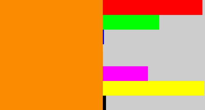 Hex color #f88b02 - tangerine