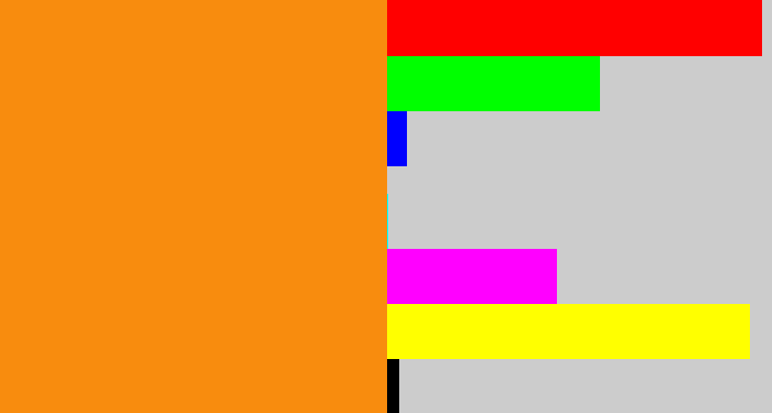 Hex color #f88c0e - tangerine