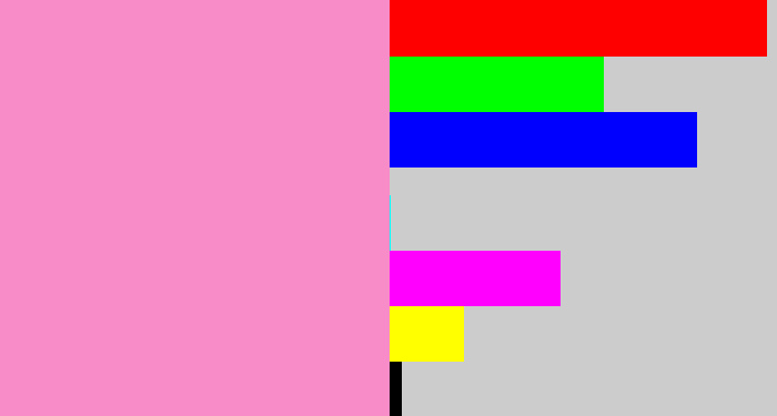 Hex color #f88cc9 - bubblegum pink