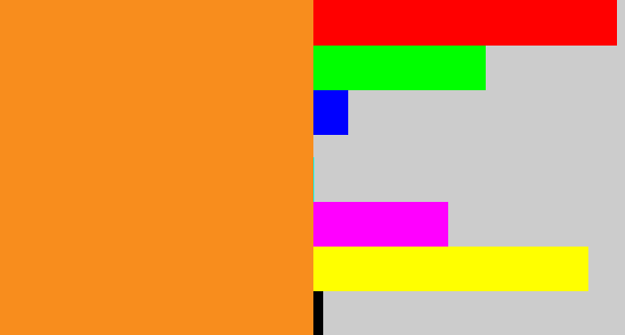 Hex color #f88d1d - tangerine