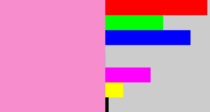 Hex color #f88dce - bubblegum pink