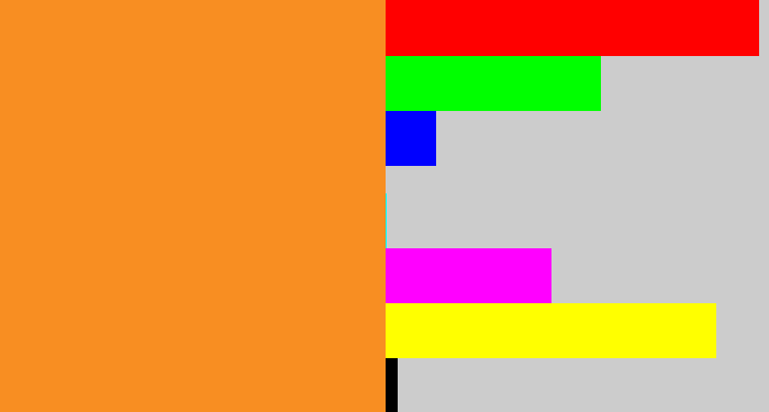 Hex color #f88e22 - mango