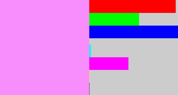 Hex color #f88efe - purply pink