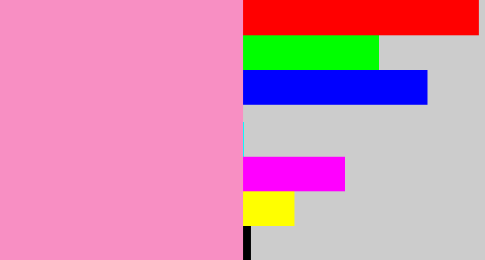 Hex color #f88fc3 - pink
