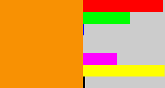 Hex color #f89103 - tangerine