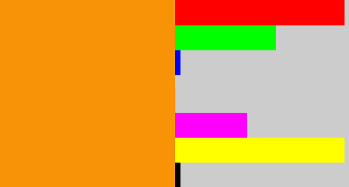 Hex color #f89308 - tangerine