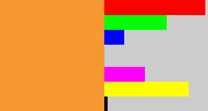 Hex color #f89830 - mango