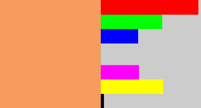 Hex color #f89b5e - pale orange