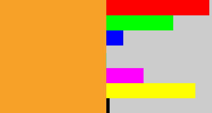Hex color #f8a128 - mango