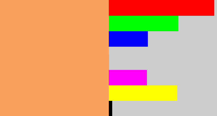 Hex color #f8a25c - pale orange