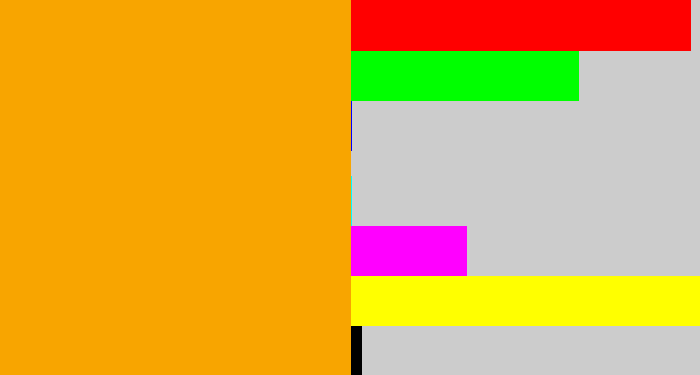 Hex color #f8a500 - orange yellow