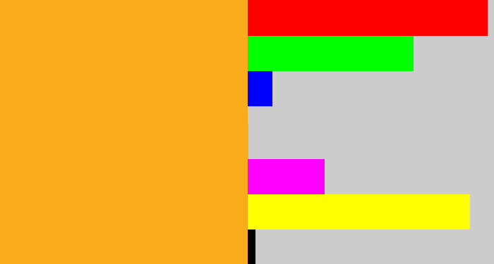 Hex color #f8ac1a - squash