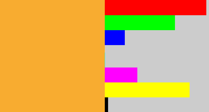 Hex color #f8ac30 - mango