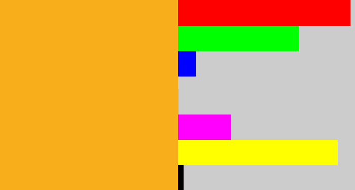Hex color #f8ad1a - squash