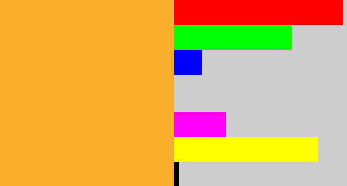 Hex color #f8ae2a - mango