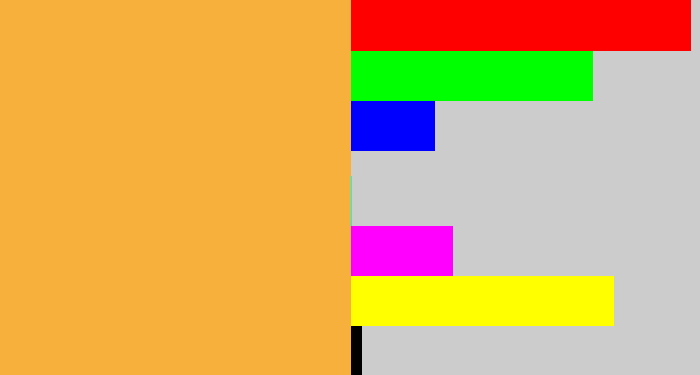 Hex color #f8b03d - butterscotch