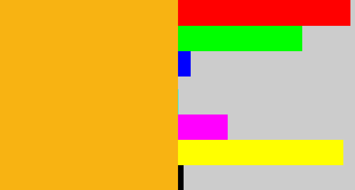 Hex color #f8b312 - orangey yellow