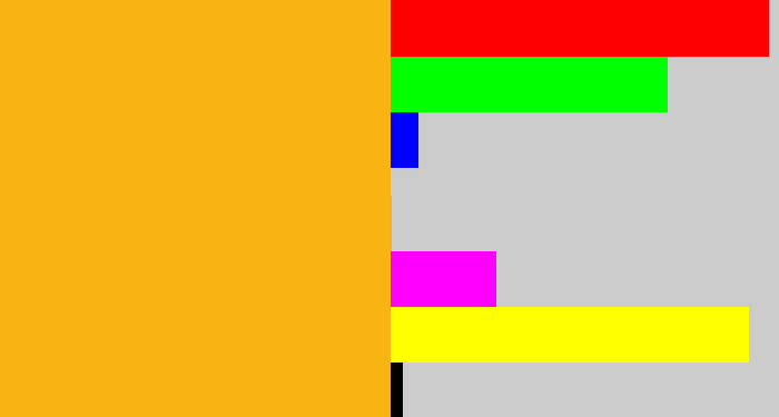 Hex color #f8b413 - orangey yellow