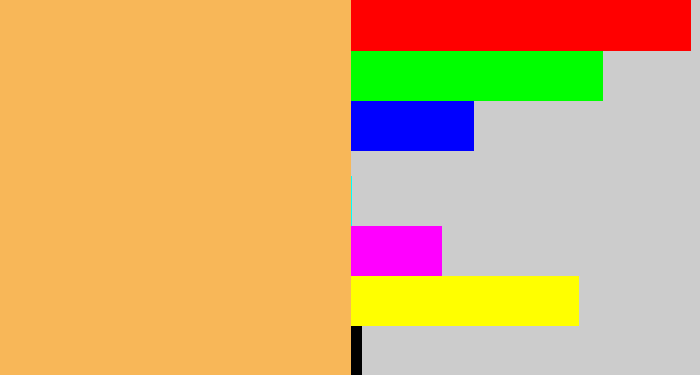 Hex color #f8b758 - pale orange