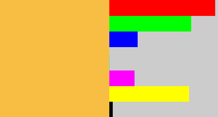 Hex color #f8be43 - butterscotch