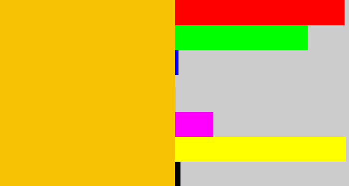 Hex color #f8c204 - goldenrod