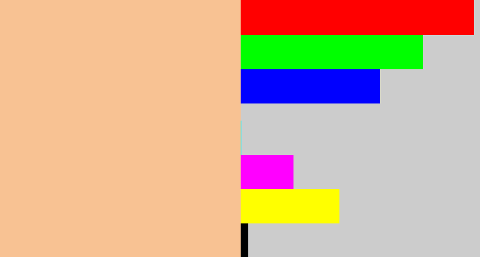 Hex color #f8c293 - pale salmon